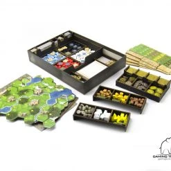Gaming Trunk - Caledonia Organizer For Clans Of Caledonia Board Game (Black) (For First Edition Of The Game)
