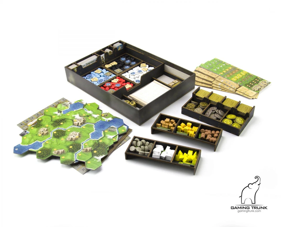 Gaming Trunk - Caledonia Organizer For Clans Of Caledonia Board Game (Black) (For First Edition Of The Game) 2 Gaming Trunk - Caledonia Organizer For Clans Of Caledonia Board Game (Black) (For First Edition Of The Game)