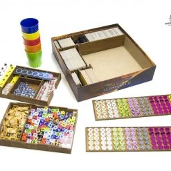 Gaming Trunk - Galactic Roll Organizer For Roll For The Galaxy (Walnut)