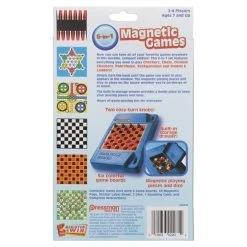 Pressman Toy Corp. 6 In1 Travel Magnetic Games Board Games