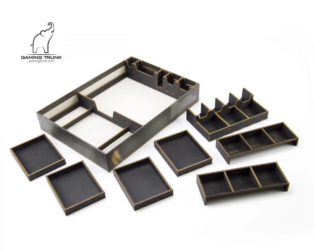 Gaming Trunk - Caledonia Organizer For Clans Of Caledonia Board Game (Black) (For First Edition Of The Game) 5 Gaming Trunk - Caledonia Organizer For Clans Of Caledonia Board Game (Black) (For First Edition Of The Game)