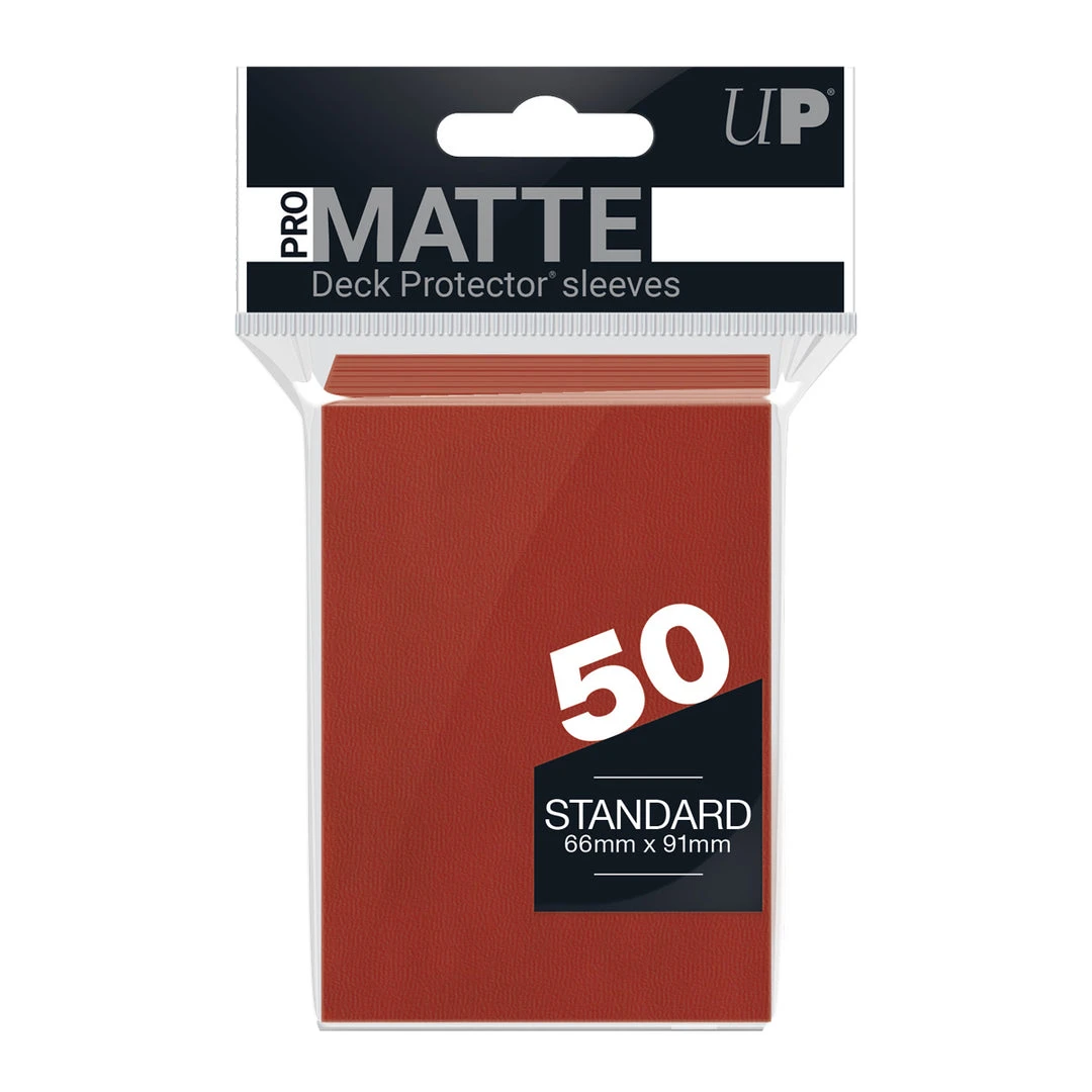 May 16-22, 2022 Ultra Pro - PRO-Matte 50ct Standard Deck Protector® Sleeves: Red 1 May 16-22, 2022 Ultra Pro - PRO-Matte 50ct Standard Deck Protector® Sleeves: Red