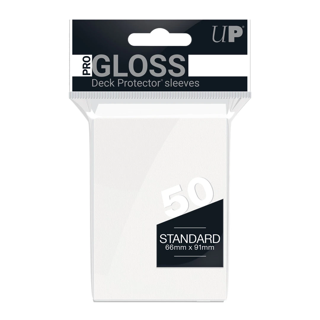 Ultra Pro - PRO-Gloss 50ct Standard Deck Protector® Sleeves: White 1 Ultra Pro - PRO-Gloss 50ct Standard Deck Protector® Sleeves: White