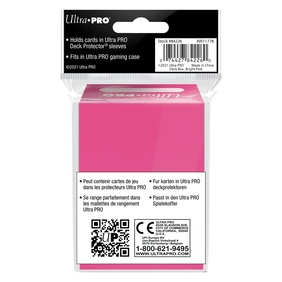 Deck Boxes Ultra Pro - PRO 80+ Deck Box: Bright Pink 3 Deck Boxes Ultra Pro - PRO 80+ Deck Box: Bright Pink