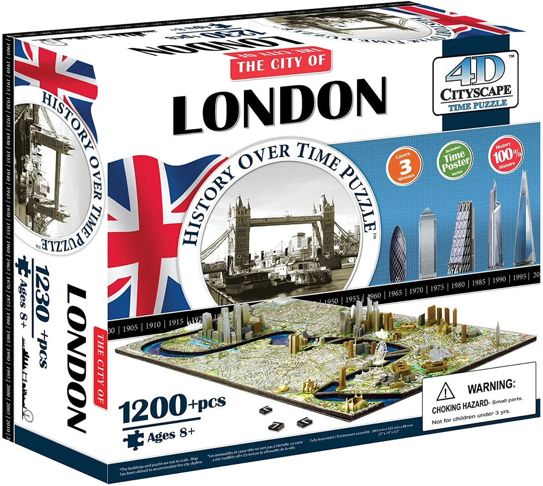 Puzzle - 4D Cityscape - History Over Time Puzzle: London (1158 Pieces) 1 Puzzle - 4D Cityscape - History Over Time Puzzle: London (1158 Pieces)