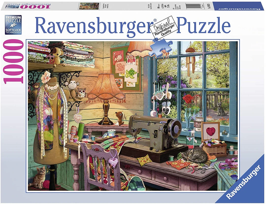 Puzzle - Ravensburger - The Sewing Shed (1000 Pieces) Jun 6-12, 2022 1 Puzzle - Ravensburger - The Sewing Shed (1000 Pieces) Jun 6-12, 2022