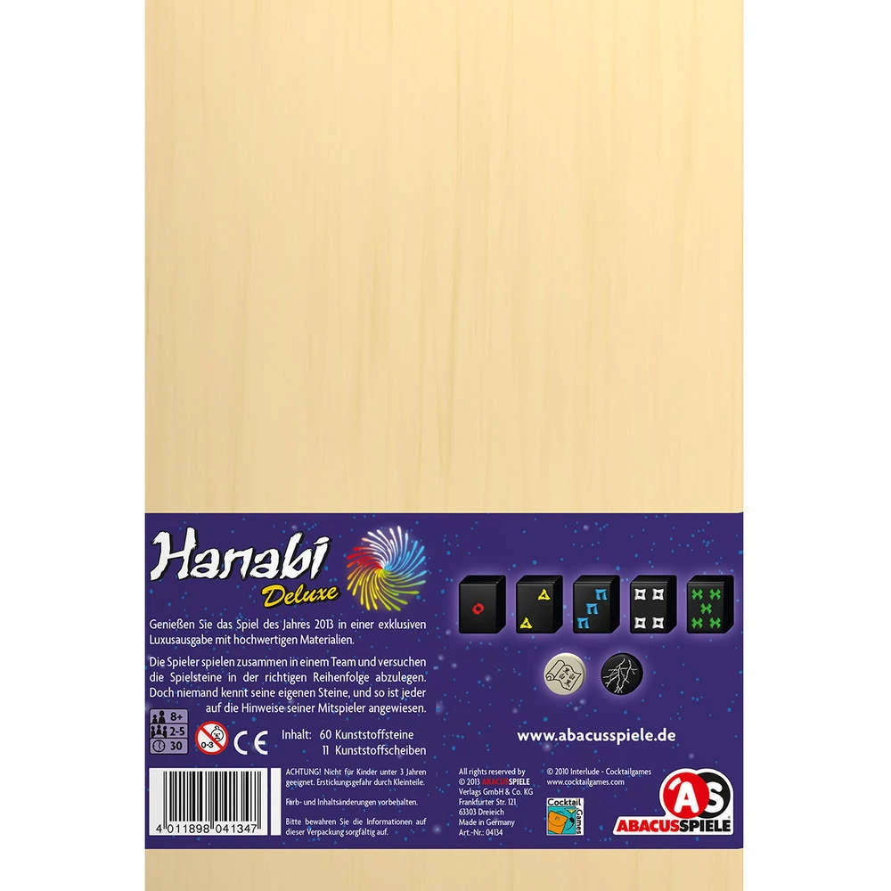 ABACUSSPIELE Hanabi Deluxe (Wooden Box German Import) Board Games 3 ABACUSSPIELE Hanabi Deluxe (Wooden Box German Import) Board Games
