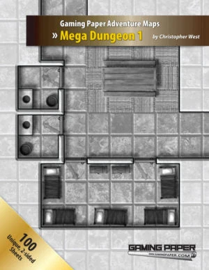 Gaming Paper Adventure Maps: Mega Dungeon 1 2 Gaming Paper Adventure Maps: Mega Dungeon 1