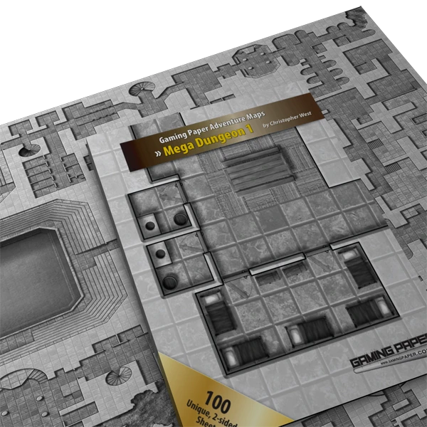 Gaming Paper Adventure Maps: Mega Dungeon 1 1 Gaming Paper Adventure Maps: Mega Dungeon 1