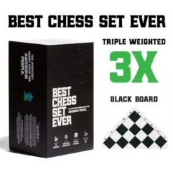 Chess Geeks Board Games Best Chess Set Ever (Standard Black)