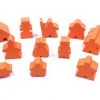 MeepleSource - 19-Piece Set Of Orange Meeples (Compatible With Carcassonne & Expansions)