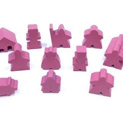 MeepleSource - 19-Piece Set Of Pink Meeples (Compatible With Carcassonne & Expansions) May 16-22, 2022