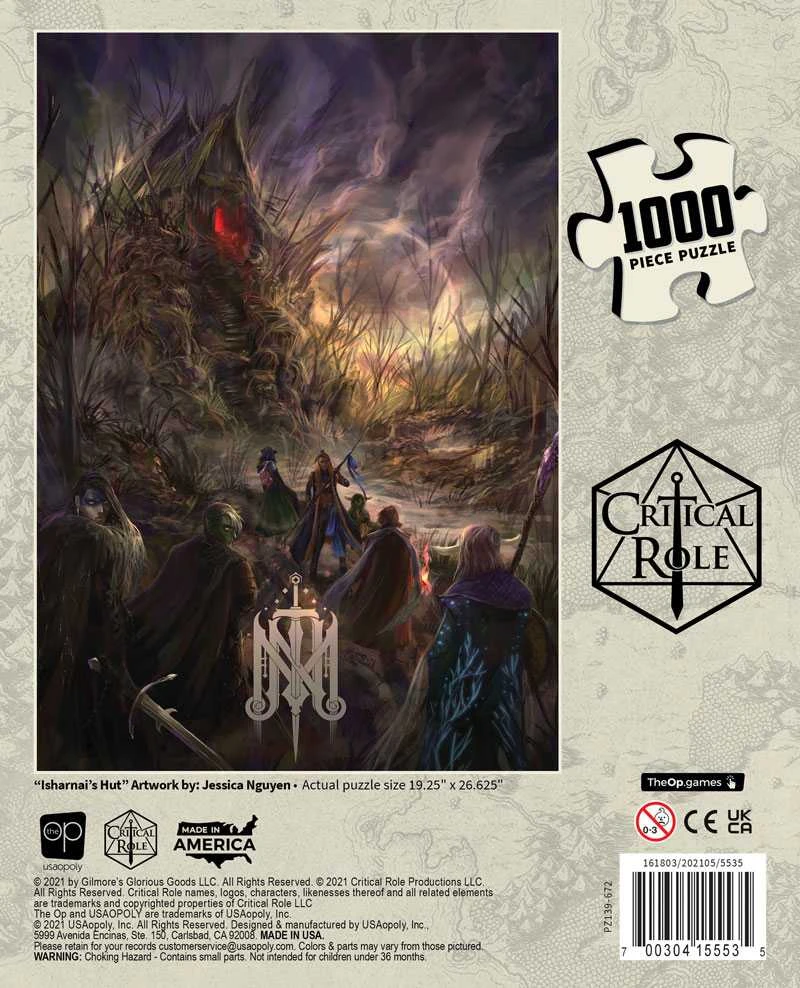Puzzle - USAopoly - Critical Role: The Mighty Nein "Isharnai's Hut" (1000 Pieces) 4 Puzzle - USAopoly - Critical Role: The Mighty Nein "Isharnai's Hut" (1000 Pieces)