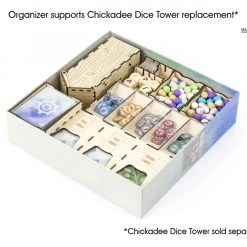 Gaming Trunk - Wings Organizer Compatible With Wingspan (Natural Unstained)