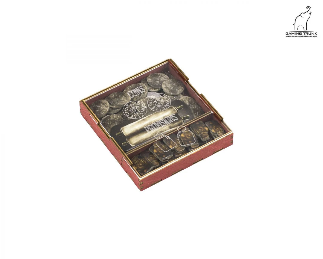 Gaming Trunk - Paladins Organizer For Paladins Of The West Kingdom (Walnut) 3 Gaming Trunk - Paladins Organizer For Paladins Of The West Kingdom (Walnut)