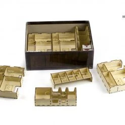 Gaming Trunk - Lion Jaws Organizer Compatible With Gloomhaven: Jaws Of The Lion (Natural Unstained)