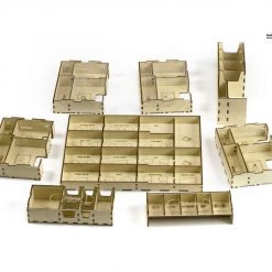 Gaming Trunk - Lion Jaws Organizer Compatible With Gloomhaven: Jaws Of The Lion (Natural Unstained)