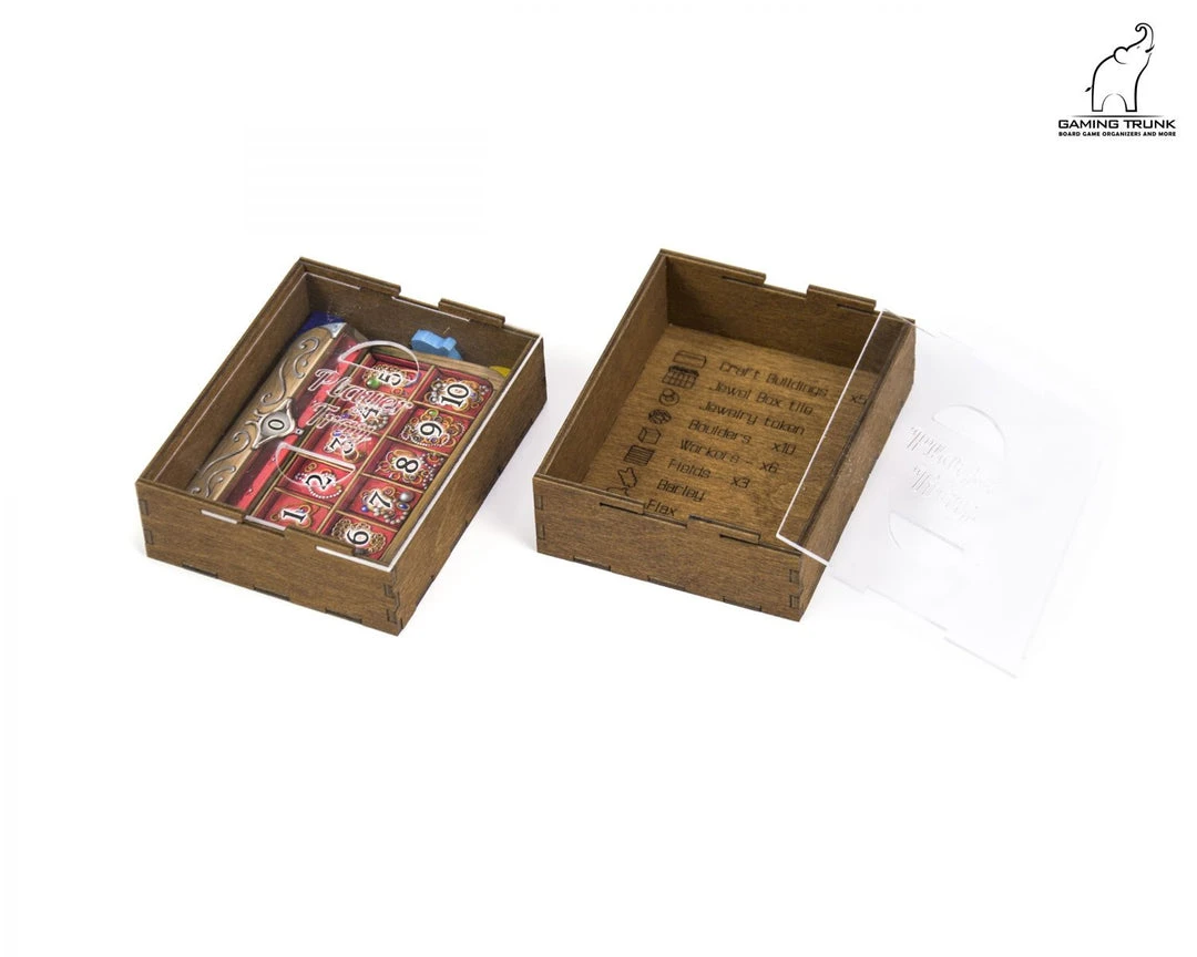 Gaming Trunk - Holledau Organizer For Hallertau (Natural Unstained) 12 Gaming Trunk - Holledau Organizer For Hallertau (Natural Unstained)