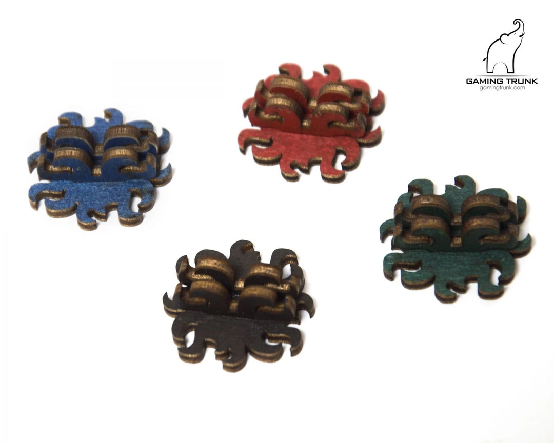 Gaming Trunk - Monster Stands For Eldritch Horror And Arkham Horror (Black) (Sets Of 5) 5 Gaming Trunk - Monster Stands For Eldritch Horror And Arkham Horror (Black) (Sets Of 5)