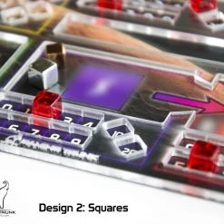 Gaming Trunk - Acrylic Single Sided Overlay For Terraforming Mars™ Player Mats. Design 2 - SQUARES 5 Gaming Trunk - Acrylic Single Sided Overlay For Terraforming Mars™ Player Mats. Design 2 - SQUARES