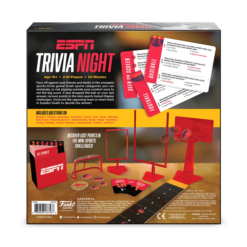 Funko Games Board Games ESPN Trivia Night 2 Funko Games Board Games ESPN Trivia Night