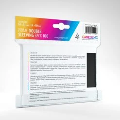 Gamegenic - Prime Double Sleeving Pack Sleeves - Clear/Black (2x100)