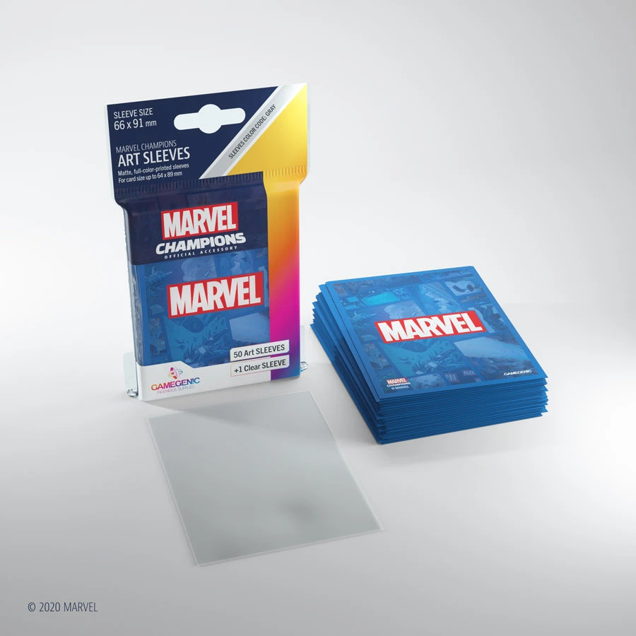 Gamegenic - Marvel Champions Art Sleeves - Marvel Blue (50ct) May 23-29, 2022 2 Gamegenic - Marvel Champions Art Sleeves - Marvel Blue (50ct) May 23-29, 2022