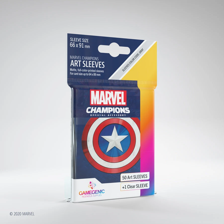 Gamegenic - Marvel Champions Art Sleeves - Captain America (50ct) May 23-29, 2022 1 Gamegenic - Marvel Champions Art Sleeves - Captain America (50ct) May 23-29, 2022