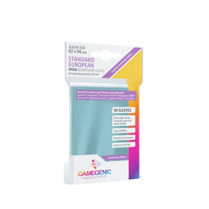 Gamegenic - Prime Standard European-Sized Sleeves (50ct) 1 Gamegenic - Prime Standard European-Sized Sleeves (50ct)