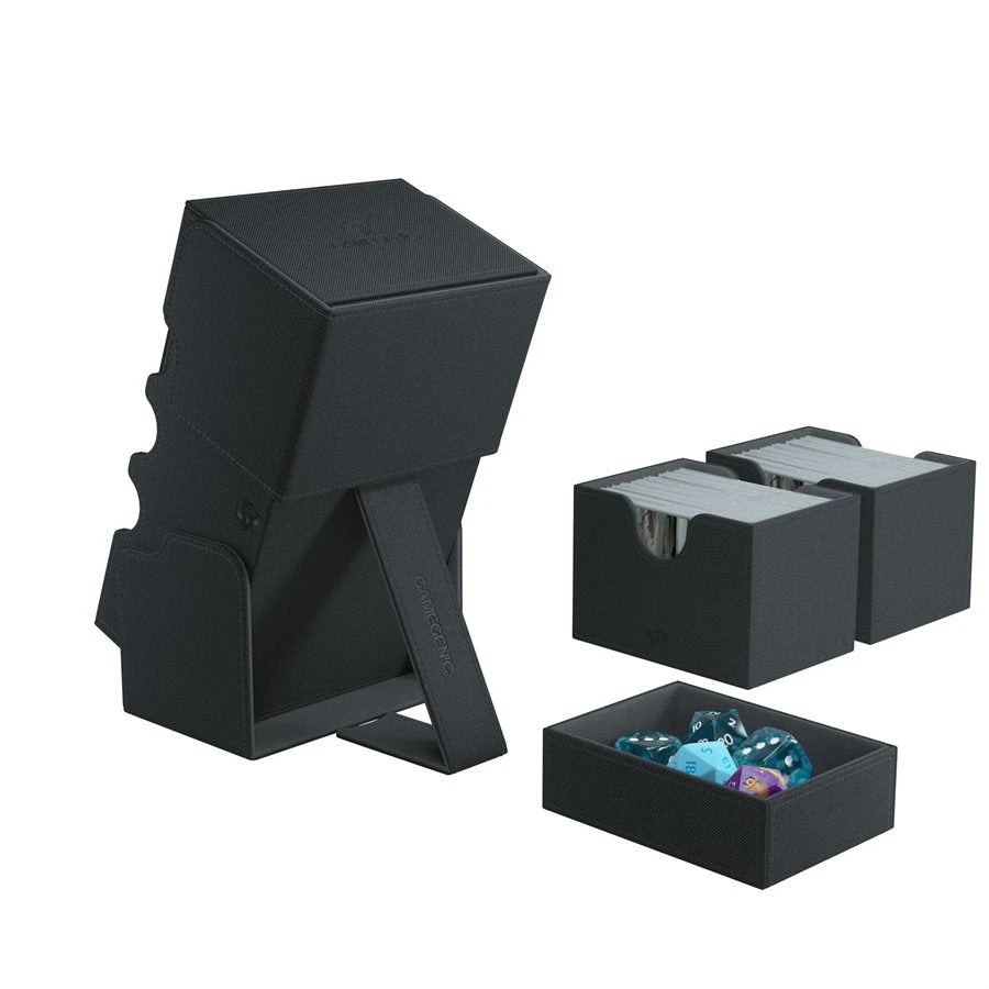 Deck Boxes Gamegenic: Stronghold Convertible Deck Box - Black (200ct) 4 Deck Boxes Gamegenic: Stronghold Convertible Deck Box - Black (200ct)