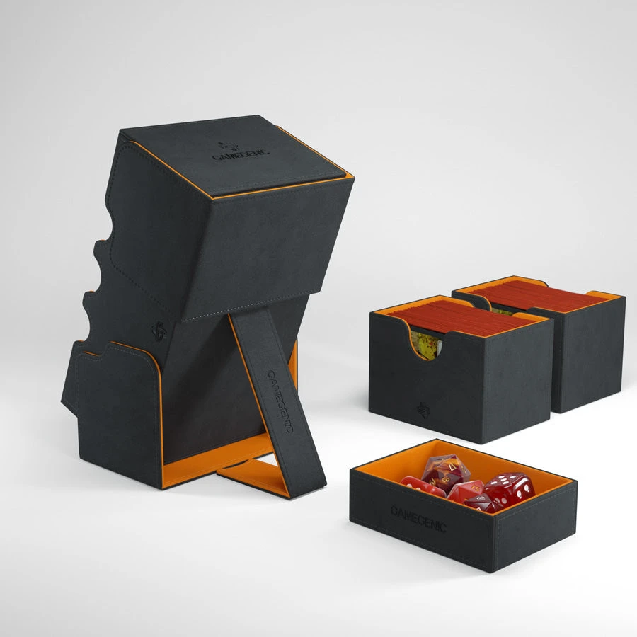 Deck Boxes Gamegenic: Stronghold XL Convertible Deck Box Exclusive Edition - Black / Orange (200ct) 4 Deck Boxes Gamegenic: Stronghold XL Convertible Deck Box Exclusive Edition - Black / Orange (200ct)