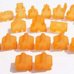 Hans Im Glück Import Games Carcassonne: Meeple - Complete Toy Figure Set (19 Pieces) (Frozen Orange) (Import)