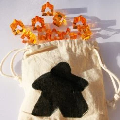 Hans Im Glück Carcassonne: Meeple - Set Of 10 (Transparent Orange)