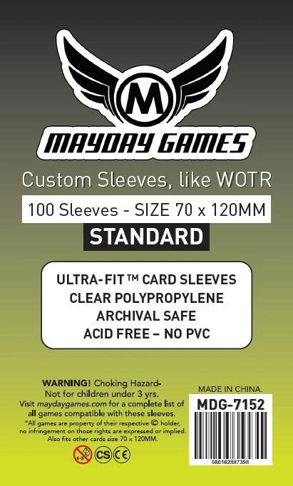 Mayday Games Jun 6-12, 2022 Mayday Sleeves - Tarot Card Sleeves (70x120mm) - 100 Standard 1 Mayday Games Jun 6-12, 2022 Mayday Sleeves - Tarot Card Sleeves (70x120mm) - 100 Standard
