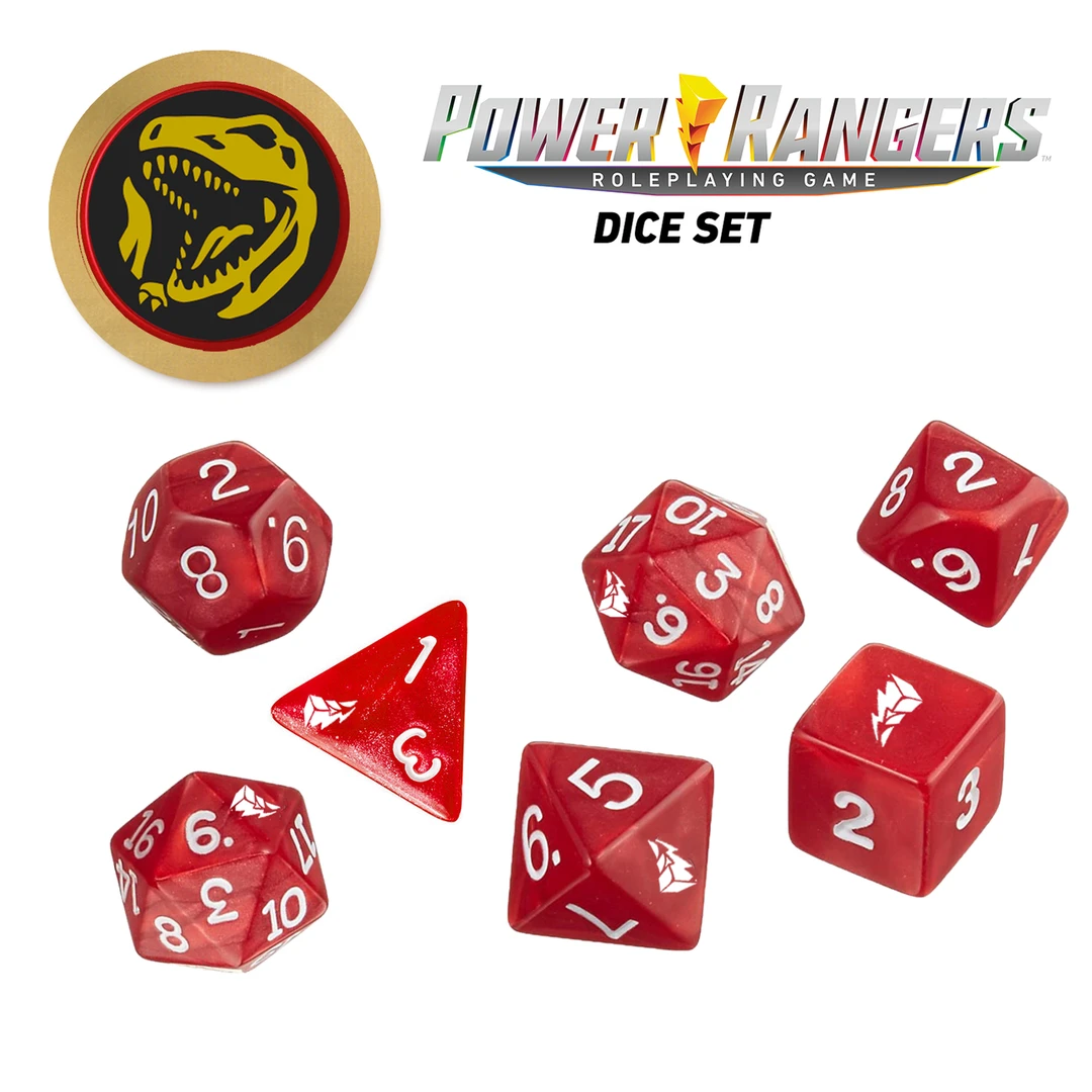 Renegade Game Studios Power Rangers: Roleplaying Game Dice Set - Red 1 Renegade Game Studios Power Rangers: Roleplaying Game Dice Set - Red