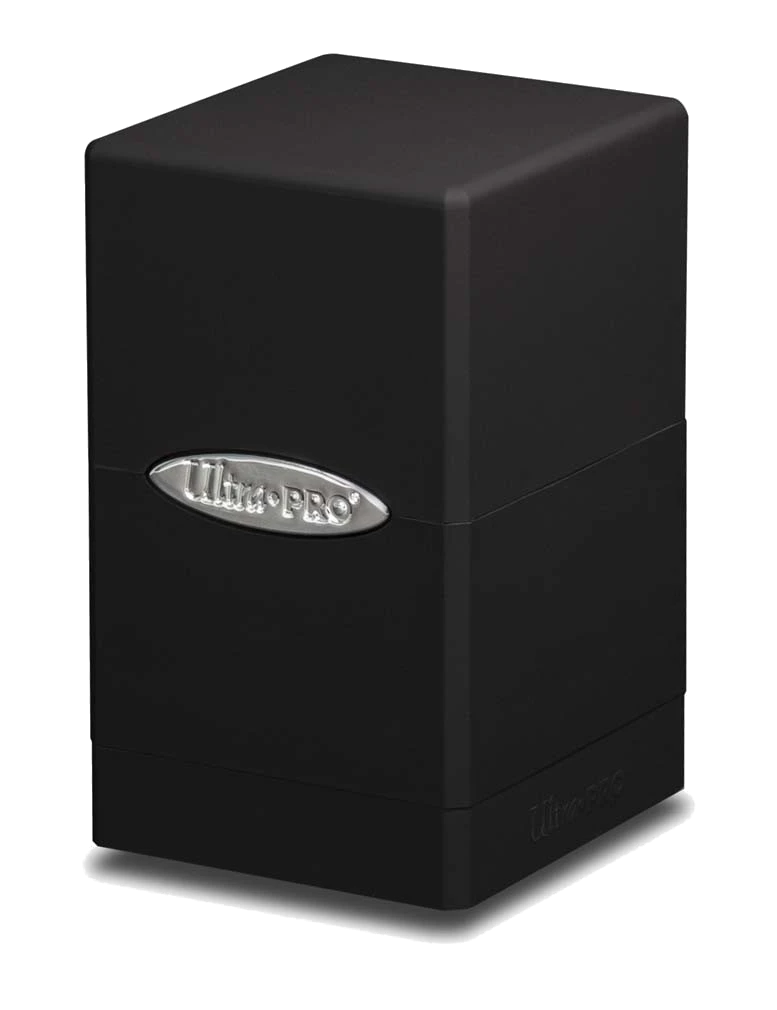 Ultra Pro Satin Tower Deck Box - Jet Black 1 Ultra Pro Satin Tower Deck Box - Jet Black