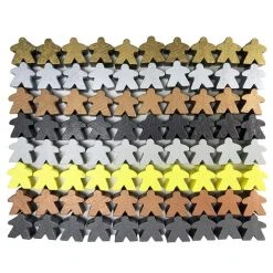 Accessories Apostrophe Games - Metallic Color Wooden Meeples (80)