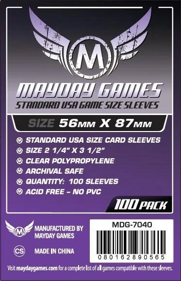 Mayday Games Jun 27-Jul 3, 2022 Mayday Sleeves - Standard USA Card Sleeves 1 Mayday Games Jun 27-Jul 3, 2022 Mayday Sleeves - Standard USA Card Sleeves