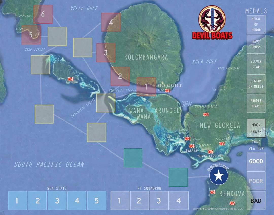 Compass Games Devil Boats: PT Boats In The Solomons Board Games 4 Compass Games Devil Boats: PT Boats In The Solomons Board Games
