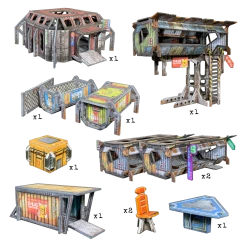 Battle Systems Ltd Battle Systems Scifi Terrain Trader Encampment Core Set (Import)