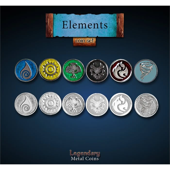 Drawlab Entertainment Legendary Metal Coins: Season 5 - Elements Coin Set (6 Pcs) May 23-29, 2022 1 Drawlab Entertainment Legendary Metal Coins: Season 5 - Elements Coin Set (6 Pcs) May 23-29, 2022