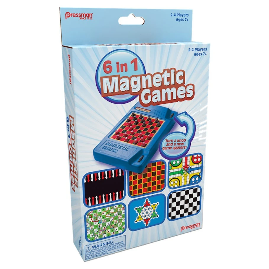 Pressman Toy Corp. 6 In1 Travel Magnetic Games Board Games 1 Pressman Toy Corp. 6 In1 Travel Magnetic Games Board Games
