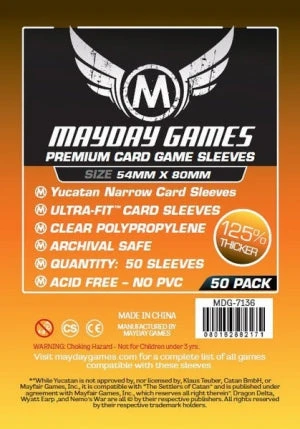 Mayday Games Mayday Sleeves - Yucatan Narrow Card Sleeves Premium 1 Mayday Games Mayday Sleeves - Yucatan Narrow Card Sleeves Premium