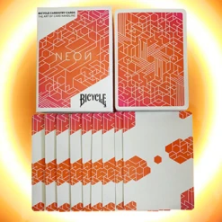 Board Games Bicycle Playing Cards - Neon Orange Bump