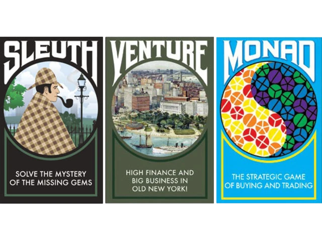 Gryphon Games Sid Sackson Signature Series - Sleuth, Venture And Monad Board Games 1 Gryphon Games Sid Sackson Signature Series - Sleuth, Venture And Monad Board Games