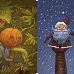 Asmodee Board Games Dixit: "Pumpkinhead" And "Santa" Promo Cards
