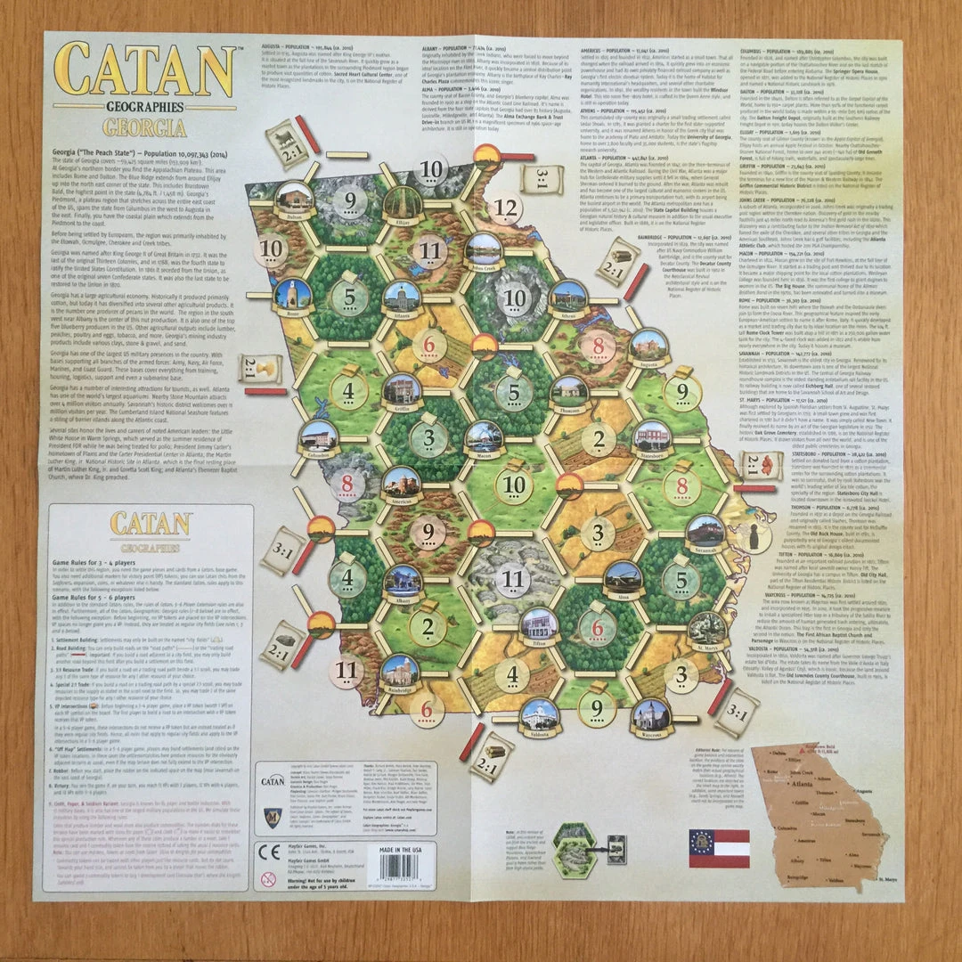 Mayfair Games Catan Geographies: Georgia Board Games 1 Mayfair Games Catan Geographies: Georgia Board Games