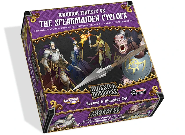 CMON Limited Massive Darkness: Heroes & Monster Set - Warrior Priests Vs The Spearmaiden Cyclops 1 CMON Limited Massive Darkness: Heroes & Monster Set - Warrior Priests Vs The Spearmaiden Cyclops