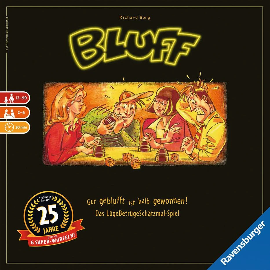 Ravensburger Board Games Bluff (25th Anniversary Edition) (Liar's Dice) 1 Ravensburger Board Games Bluff (25th Anniversary Edition) (Liar's Dice)