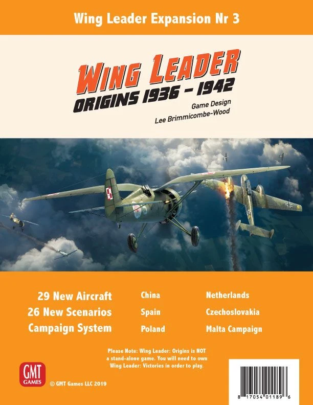 GMT Games Board Games Wing Leader: Origins 1936-42 1 GMT Games Board Games Wing Leader: Origins 1936-42